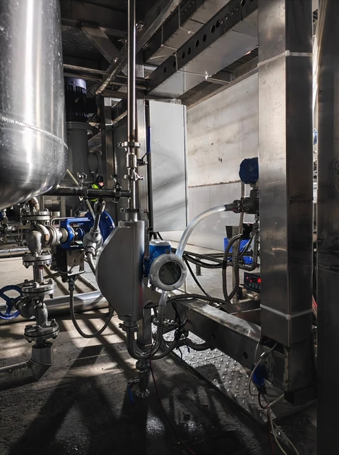 W-shaped sensor in a process line